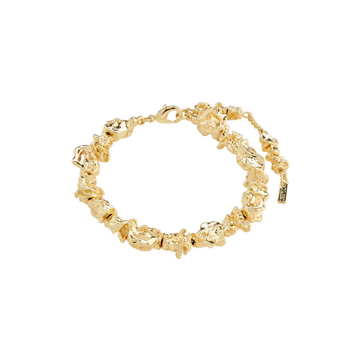 ACT RECYCLED TEXTURED BRACELET (GOLD-PLATED)