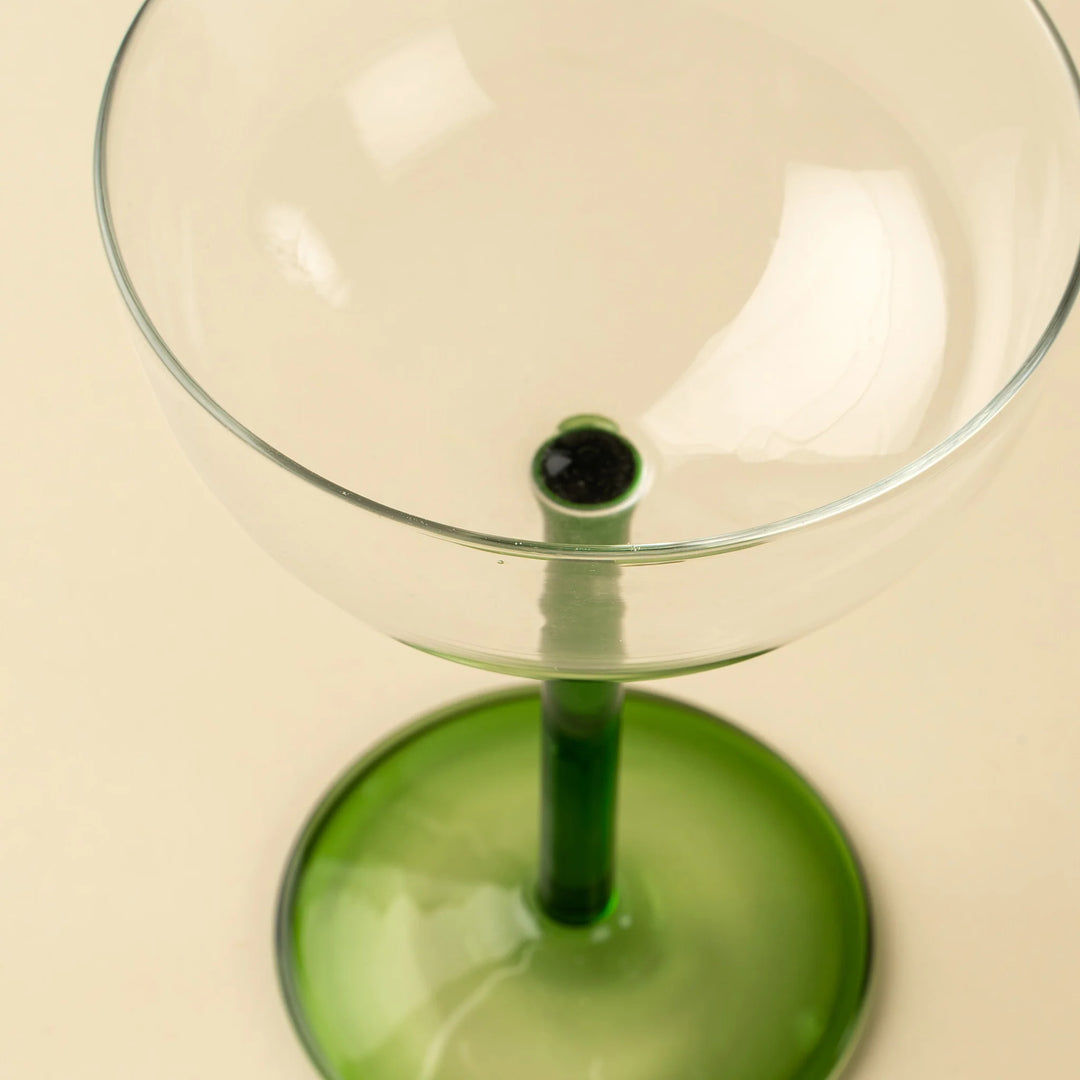 AURA COUPE GLASS - GREEN