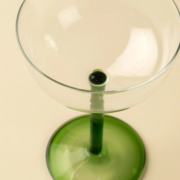 AURA COUPE GLASS - GREEN