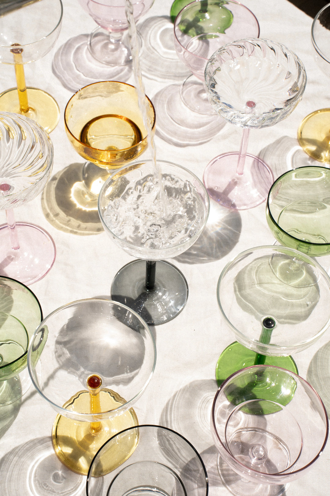 AURA COUPE GLASS - GREEN