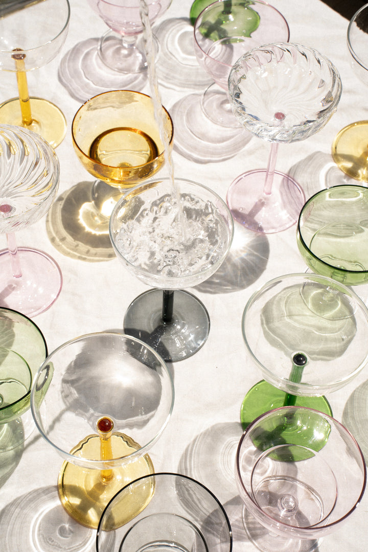 AURA COUPE GLASS - GREEN