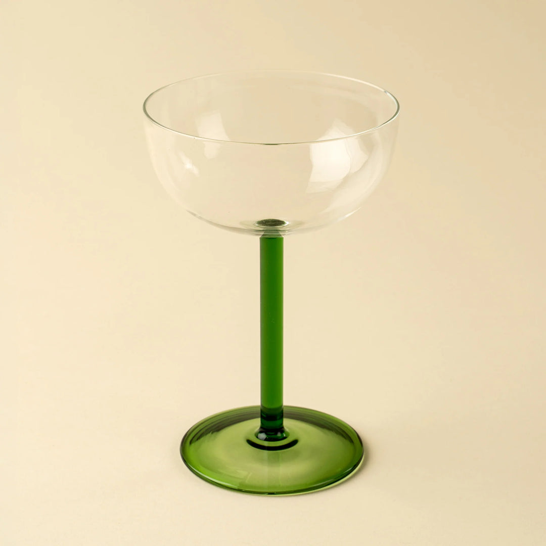 AURA COUPE GLASS - GREEN
