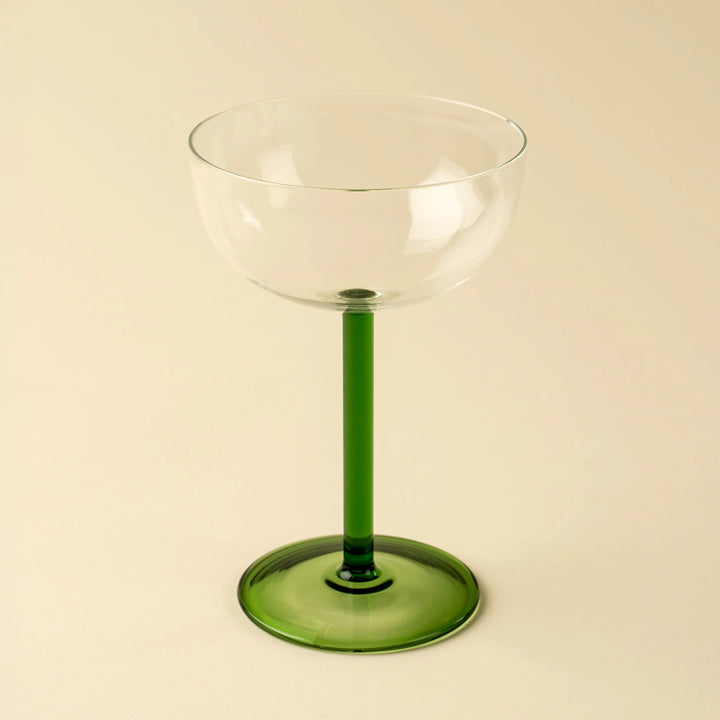 AURA COUPE GLASS - GREEN