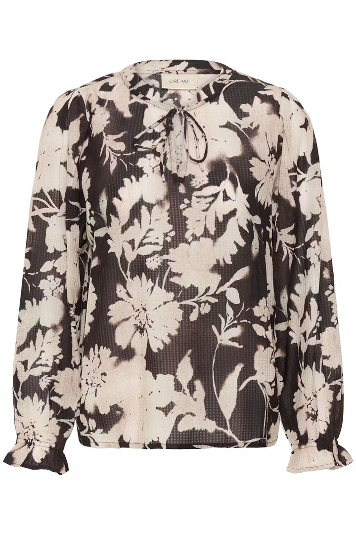 CRHAILEY BLOUSE "DARK BROWN FLOWER"