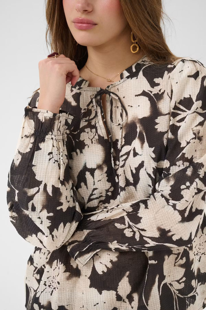 CRHAILEY BLOUSE "DARK BROWN FLOWER"