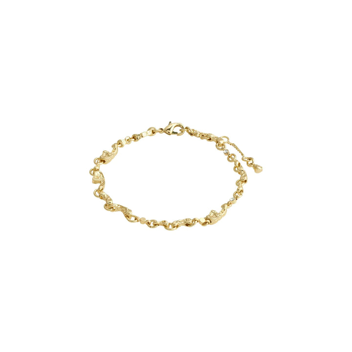 HALLIE Organic Shaped Crystal Bracelet "Gold"