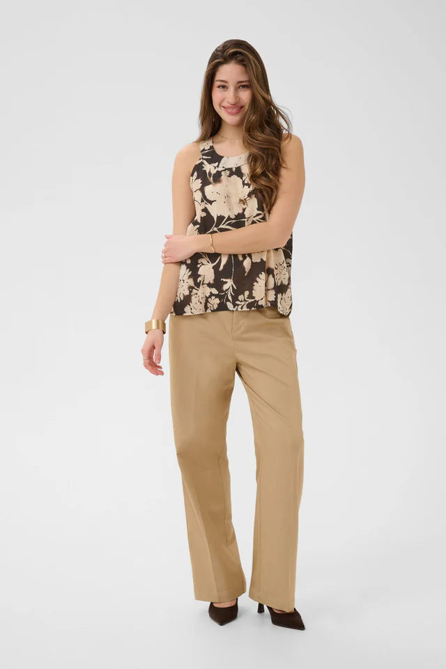 CRHAILEY HALTERNECK "DARK BROWN FLOWER"