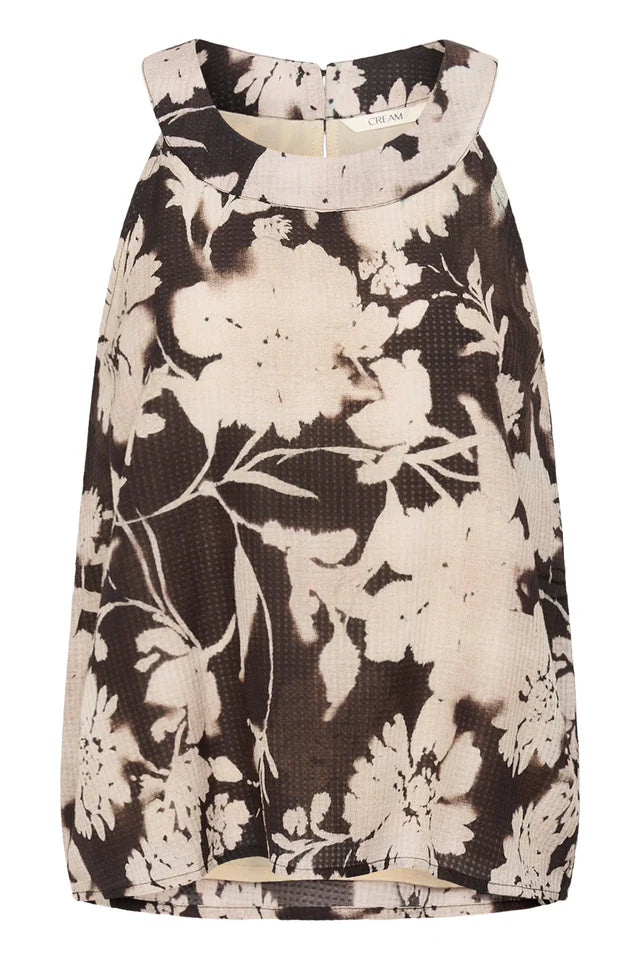 CRHAILEY HALTERNECK "DARK BROWN FLOWER"
