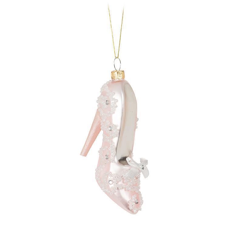 FANCY PEARL HIGH HEEL ORNAMENT - 3''H