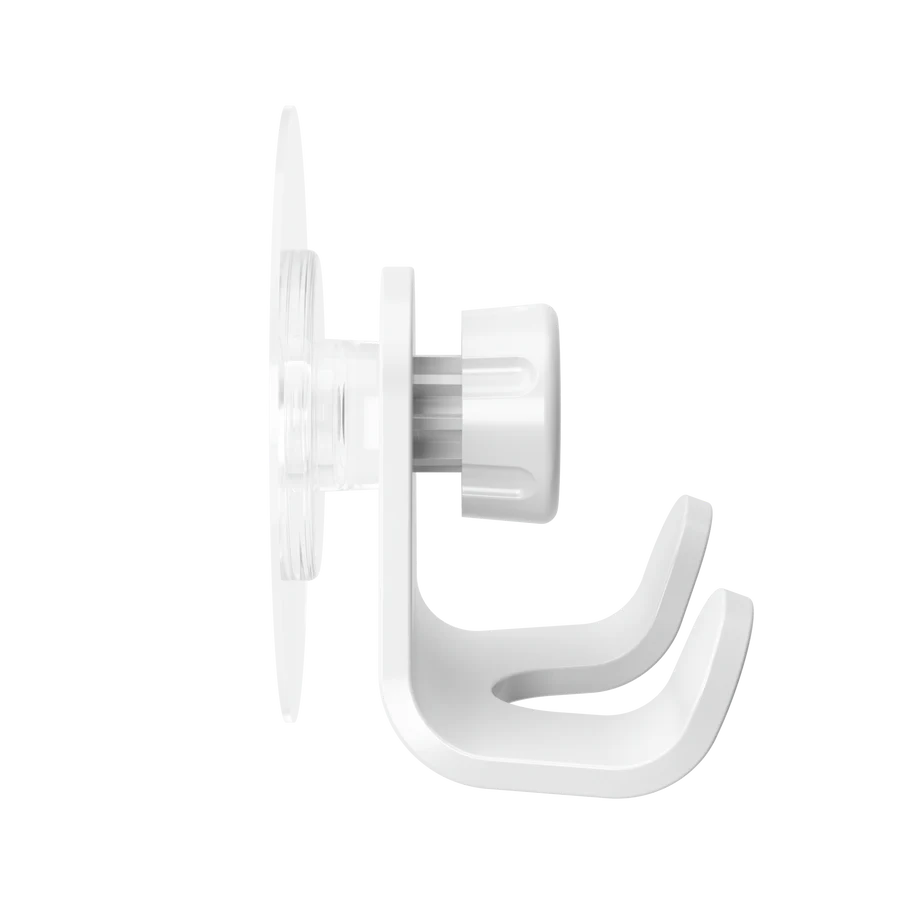 FLEX ADHESIVE DOUBLE HOOK - WHITE