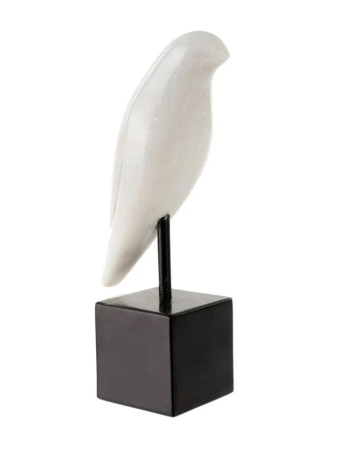INDABA MODERNIST MARBLE BIRD - WHITE
