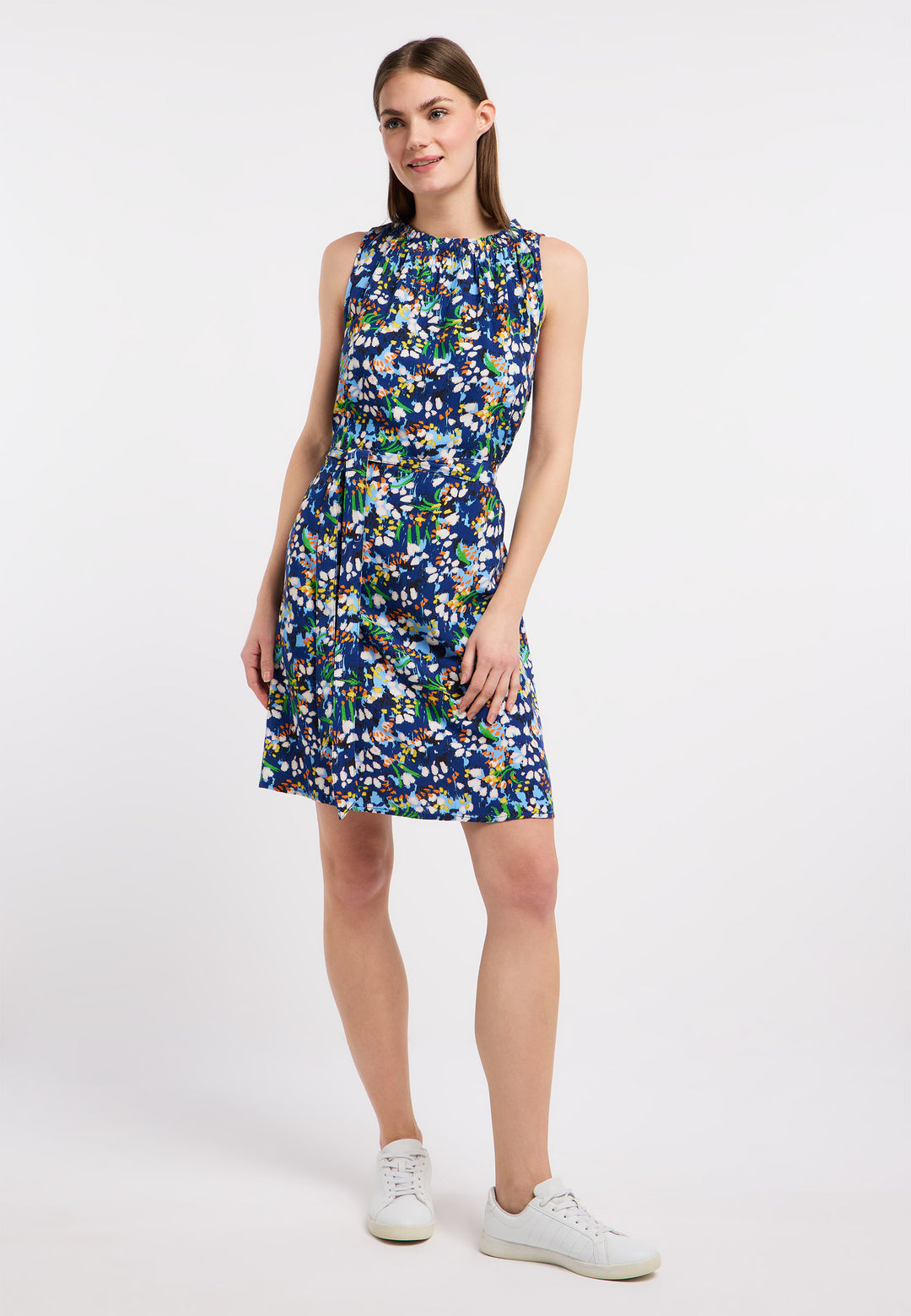 ISALIE PRINT DRESS "NIGHT BLUE"