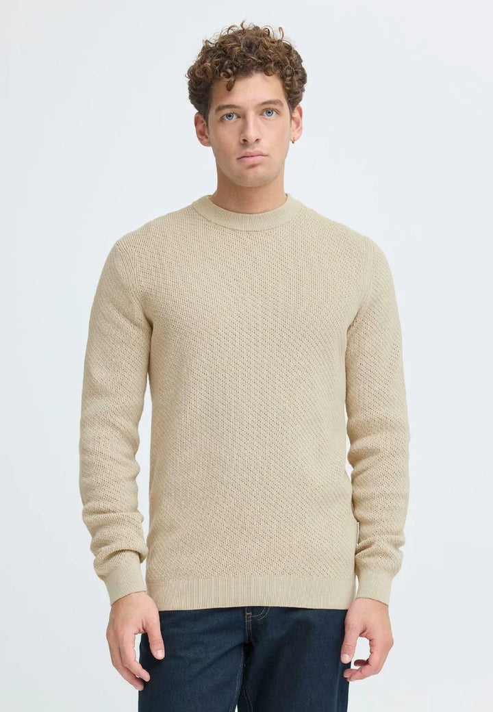 CFISAKSSON LS CREW KNIT "ISLAND FOSSIL"