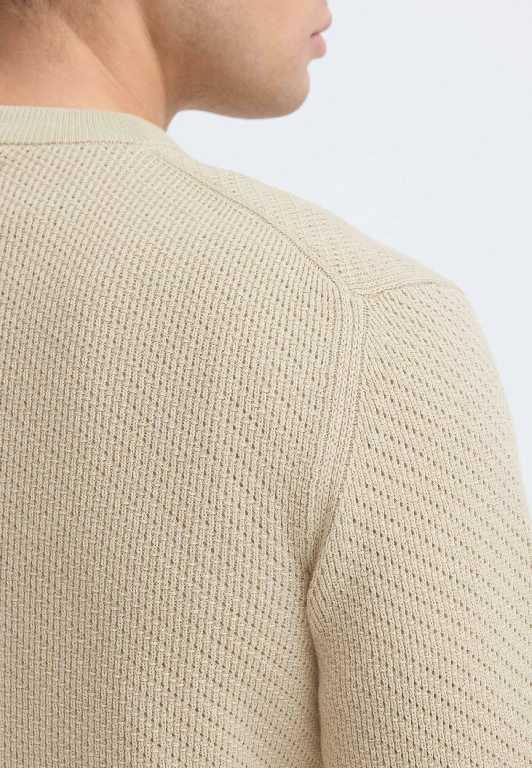 CFISAKSSON LS CREW KNIT "ISLAND FOSSIL"