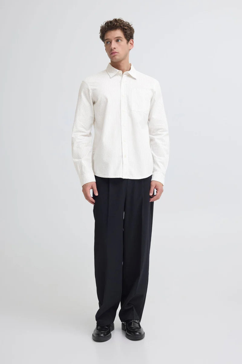 CFJAEVON LS SEERSUCKER SHIRT "CLOUD DANCER"