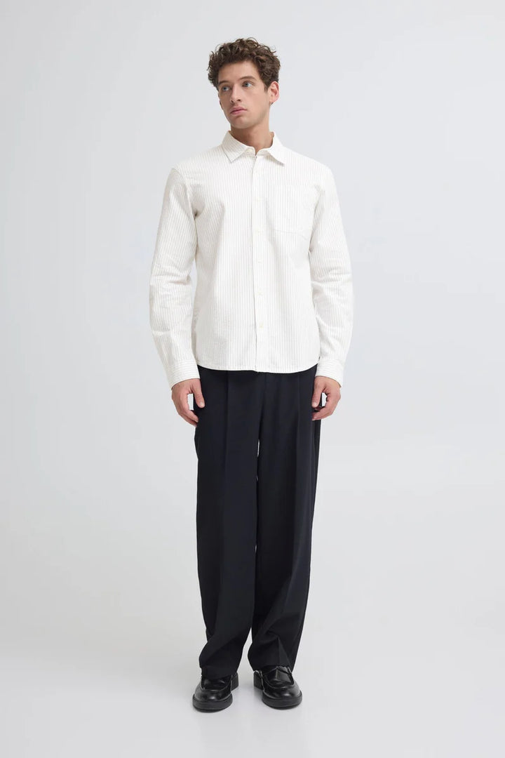 CFJAEVON LS SEERSUCKER SHIRT "CLOUD DANCER"