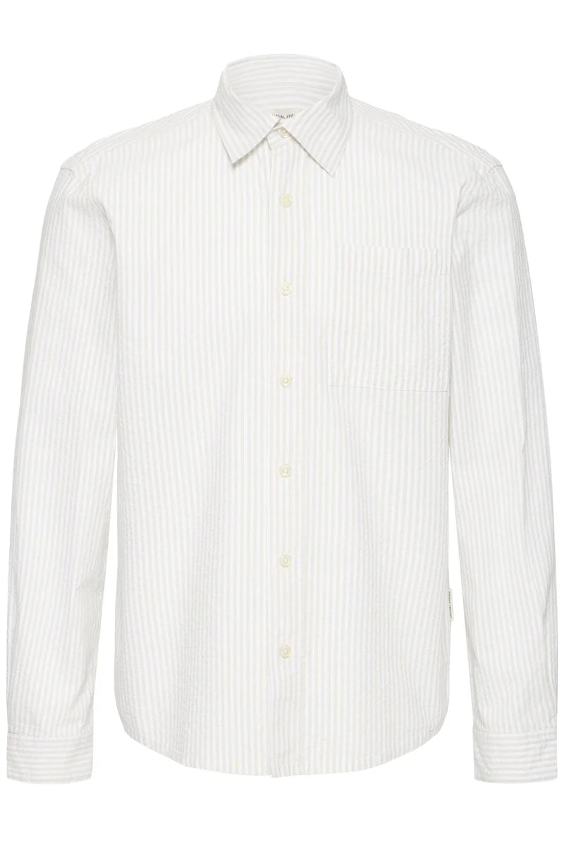CFJAEVON LS SEERSUCKER SHIRT "CLOUD DANCER"