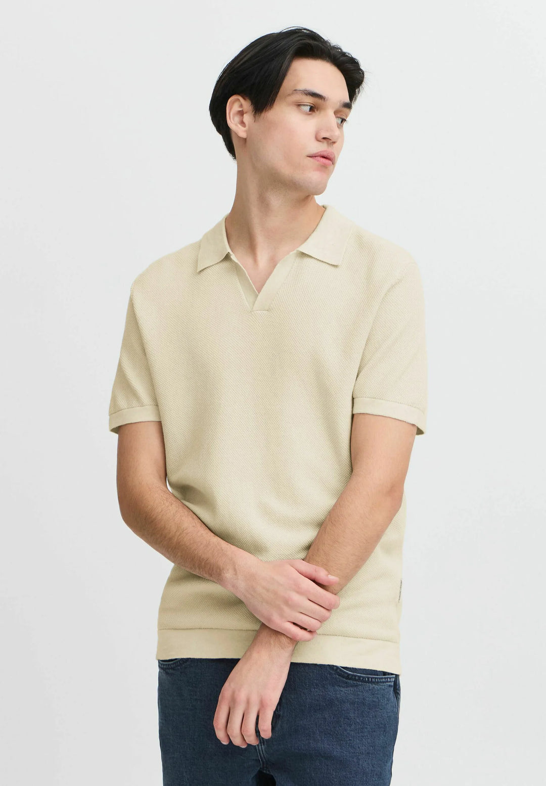 CFMATEO SS STRUCTURED POLO KNIT "JET STREAM"