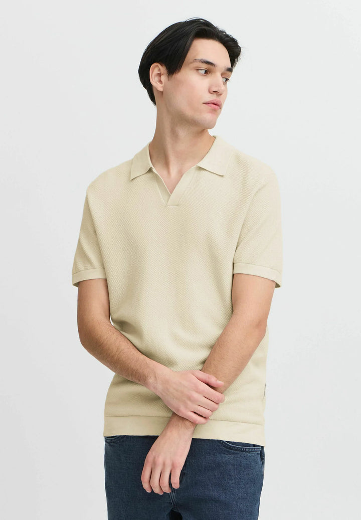 CFMATEO SS STRUCTURED POLO KNIT "JET STREAM"