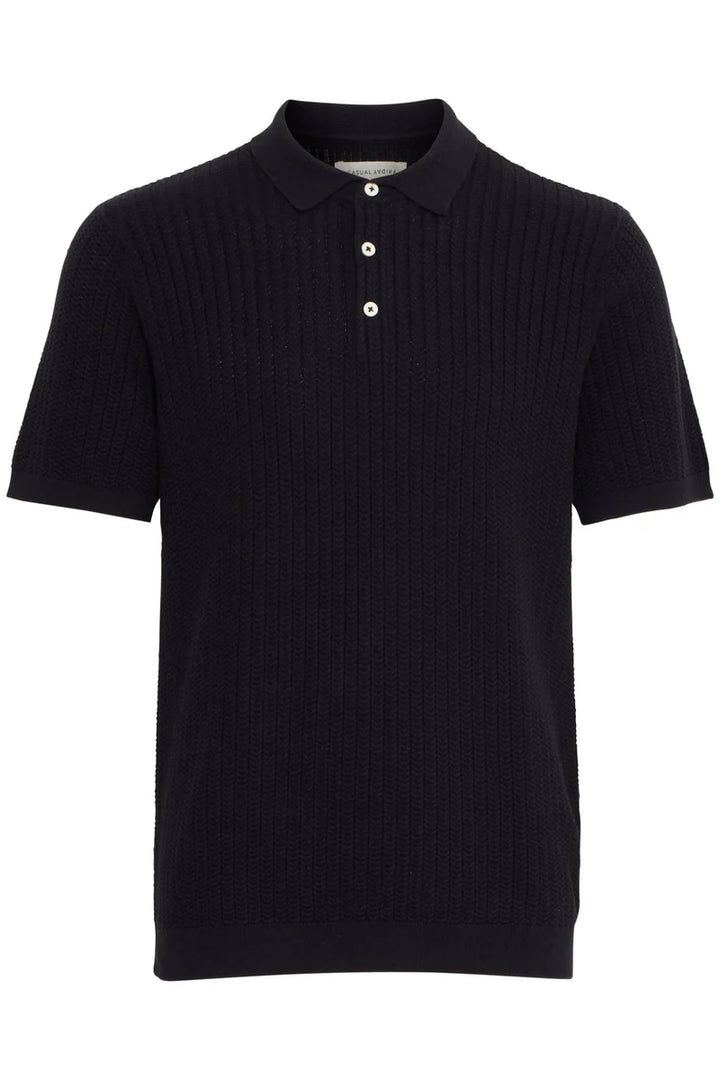 CFKARL STRUCTURED KNIT POLO "DARK NAVY"