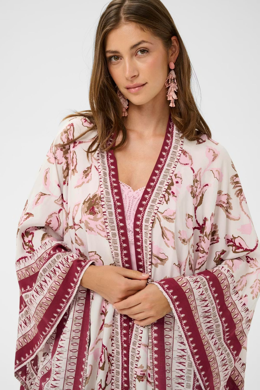 CRKAMOIL KIMONO "PINK FLOWER"