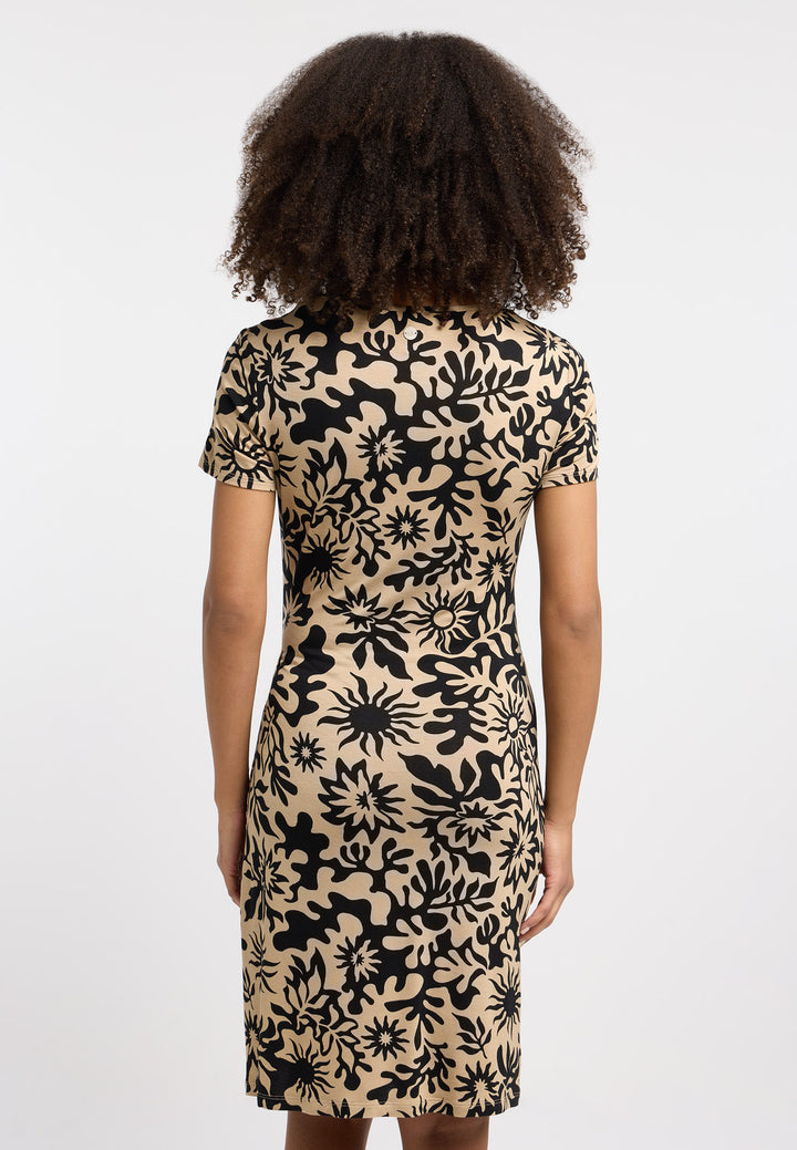 KNOTTA PRINT DRESS "SAND"