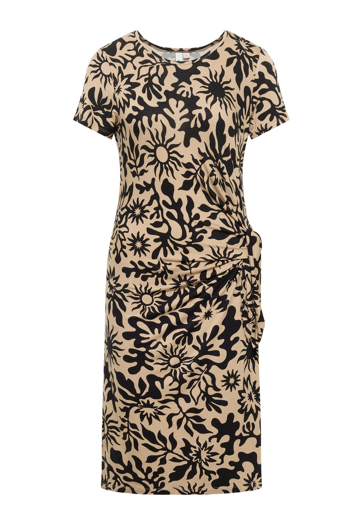 KNOTTA PRINT DRESS "SAND"