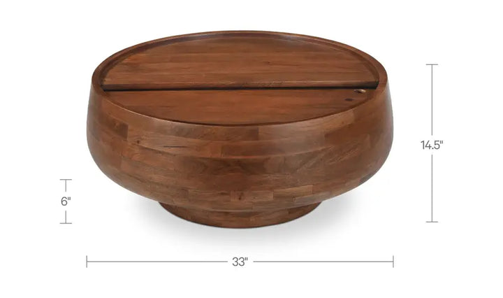 WADE STORAGE COFFEE TABLE "NATURAL"