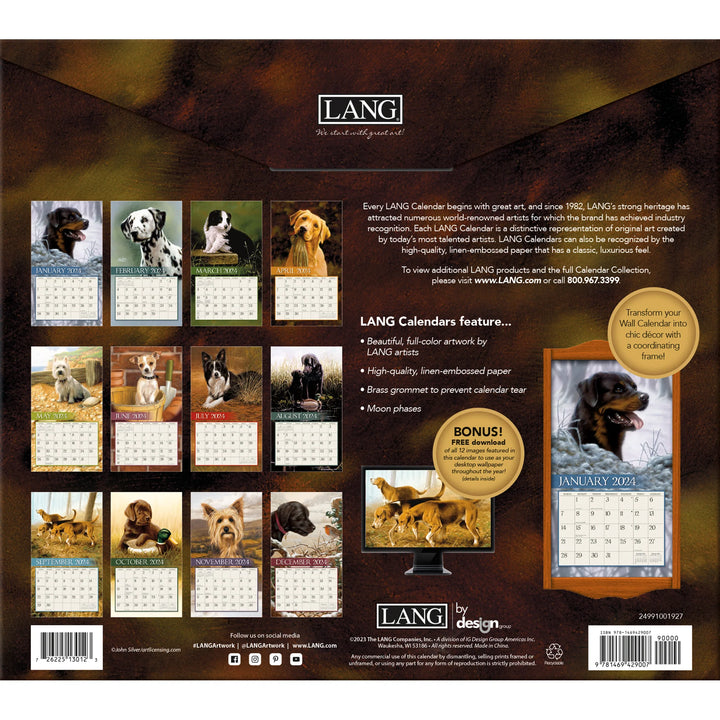 LANG Calendar - Love of Dogs 2024