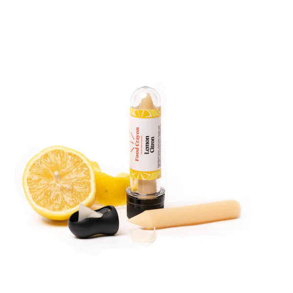 LEMON FOOD CRAYON + SHARPENER - SINGLE BOX