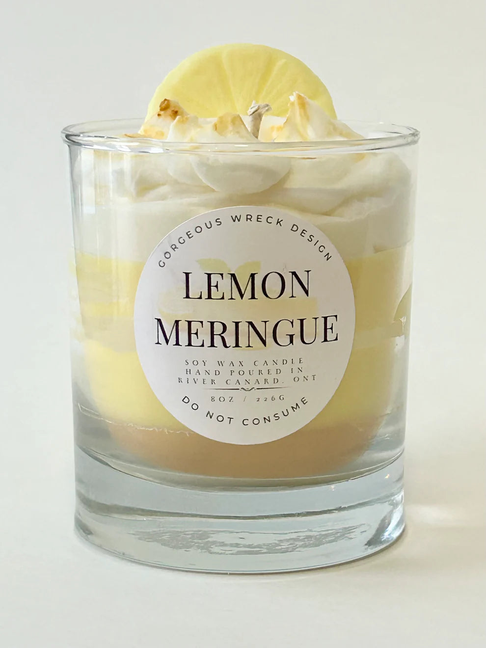 GORGEOUS WRECK DESIGN LEMON MERINGUE PIE DESSERT CANDLE