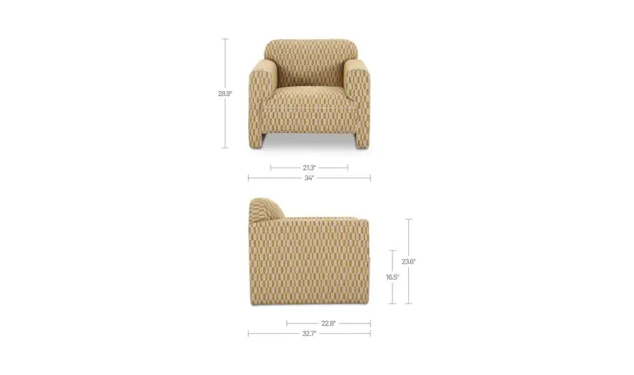 LEO ACCENT CHAIR "CHARTREUSE"