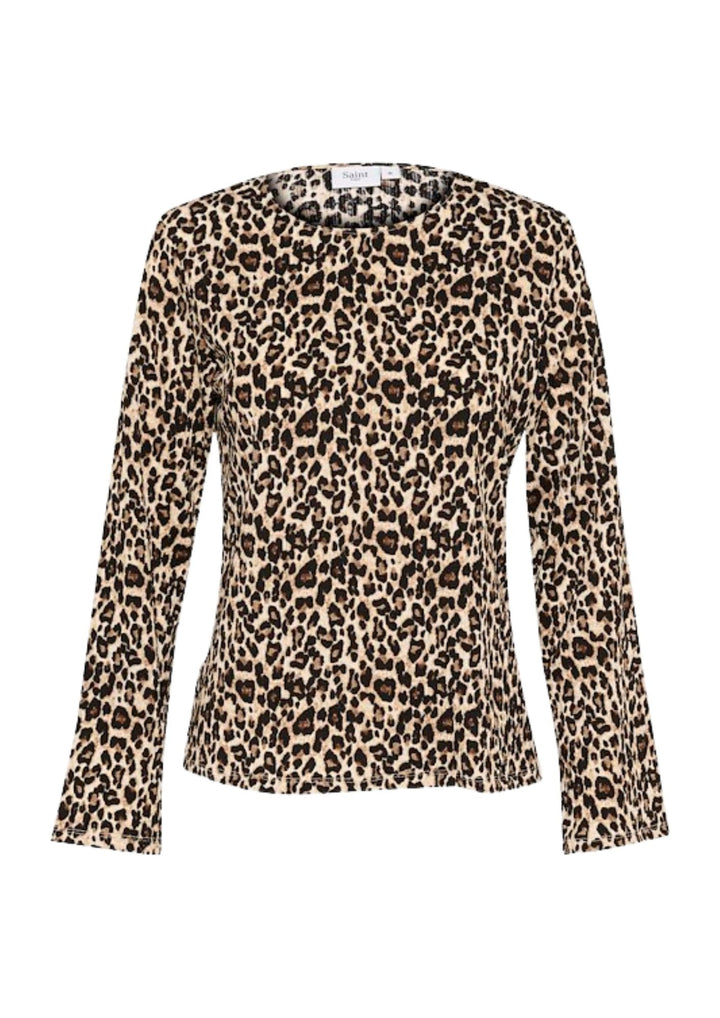 ILYSSASZ BLOUSE "BLACK REG LEO"