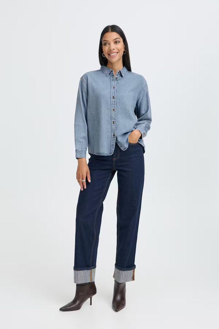 BYLEVENA SHIRT "LIGHT BLUE DENIM"