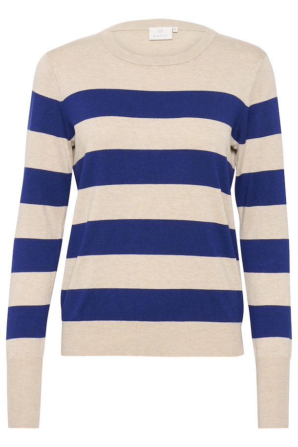 KALIZZA PULLOVER - BLUE & FEATHER GRAY MELANGE STRIPE