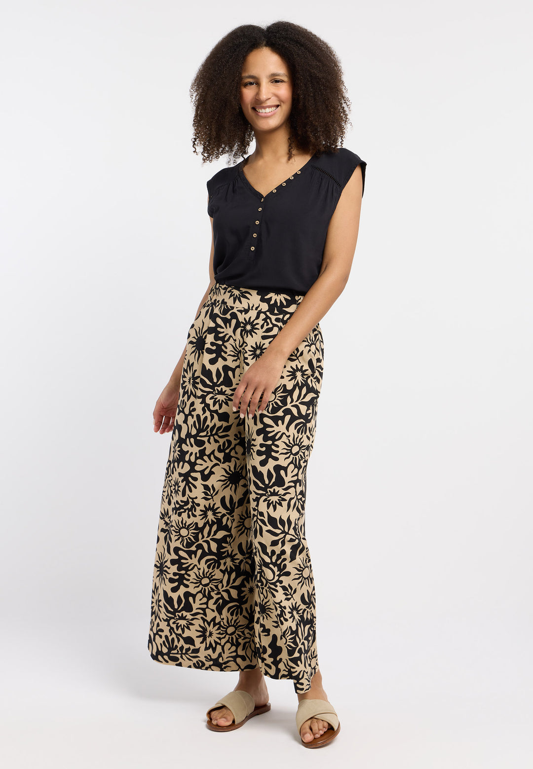 LOGGAN PRINT PANTS "SAND"