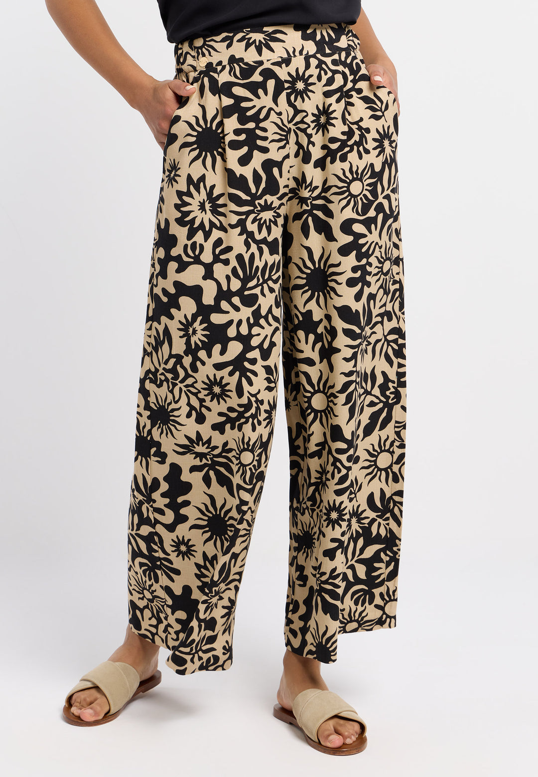 LOGGAN PRINT PANTS "SAND"