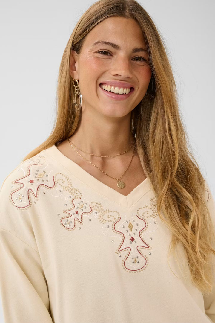 CRLUCIANA SWEATSHIRT "BLEACHED SAND"