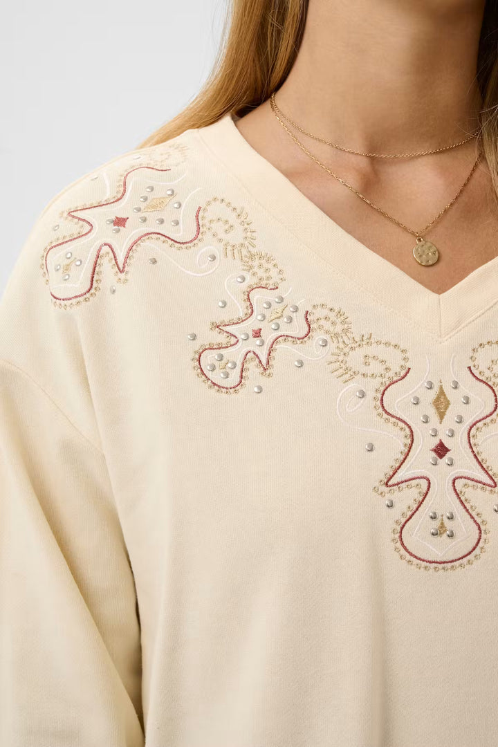 CRLUCIANA SWEATSHIRT "BLEACHED SAND"