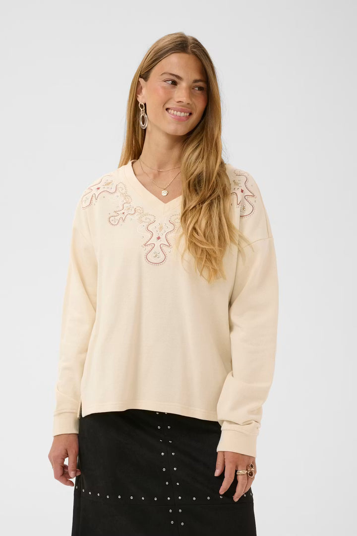 CRLUCIANA SWEATSHIRT "BLEACHED SAND"