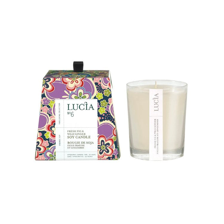 LUCIA N06 Fresh Fig & Wild Ginger Soy Candle 50HRS