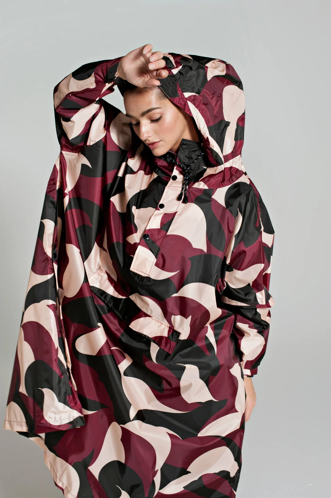MALIKA FAVRE ANIMO BORDEAUX PONCHO