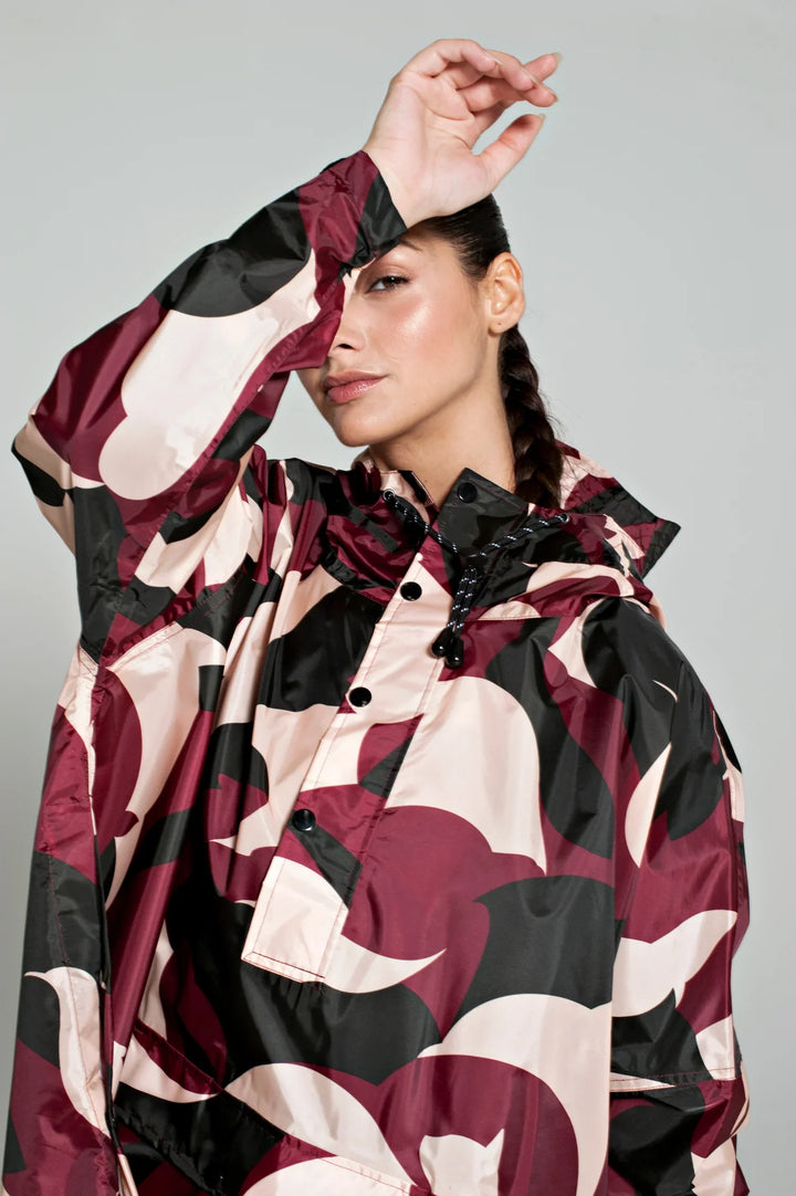 MALIKA FAVRE ANIMO BORDEAUX PONCHO