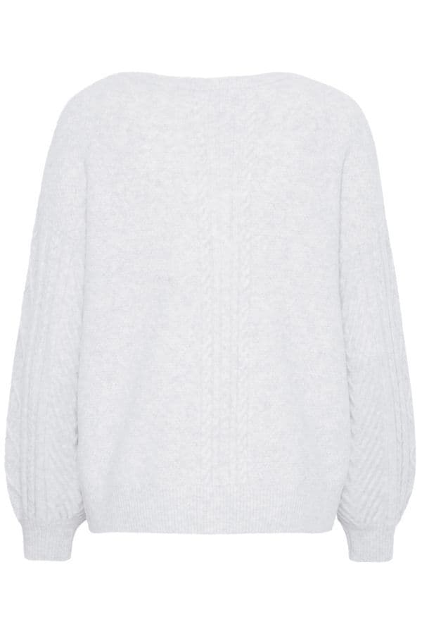 BYMEDI VNECK JUMPER "MARSHMALLOW MELANGE"