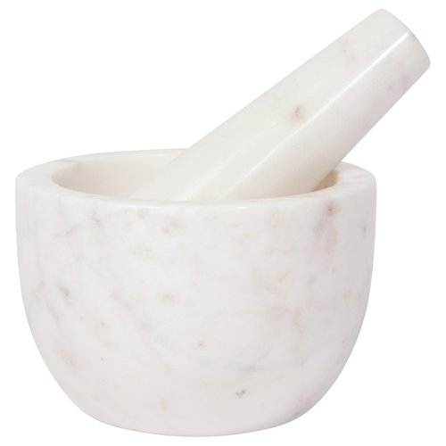 MORTAR AND PESTLE - MARBLE WHITE