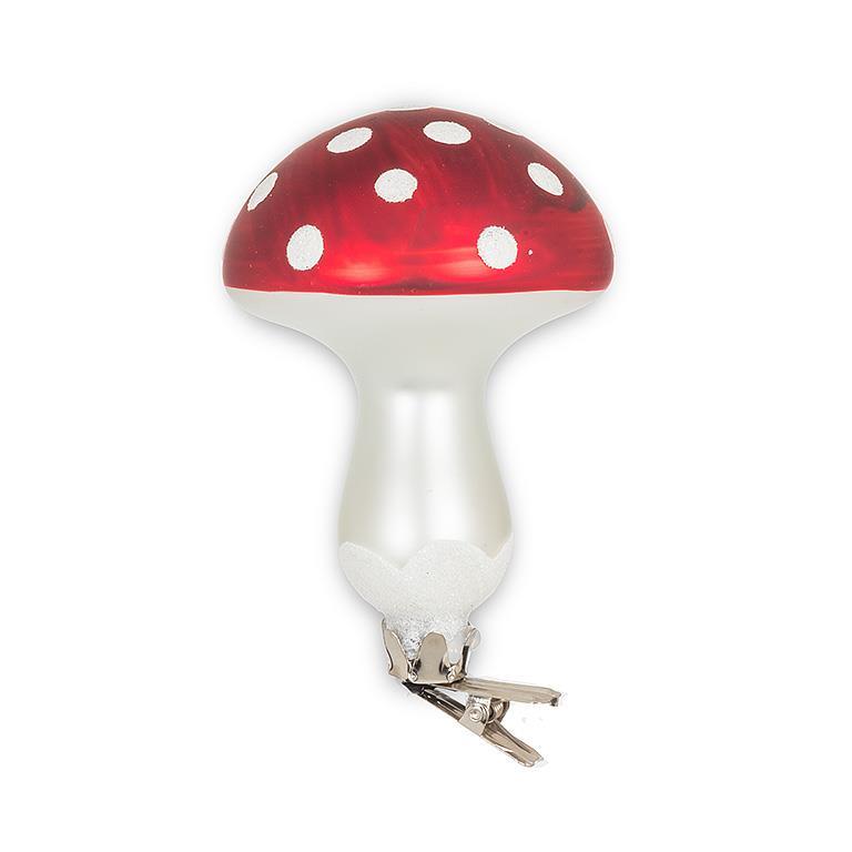 MUSHROOM CLIP ORNAMENT - 3.5''H