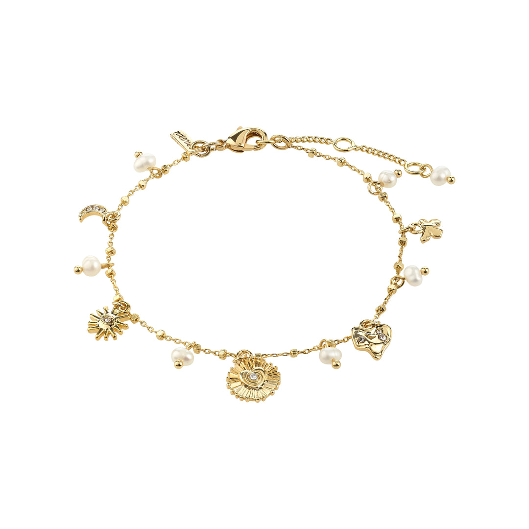 MYLAN BRACELET "GOLD PLATED WHITE"