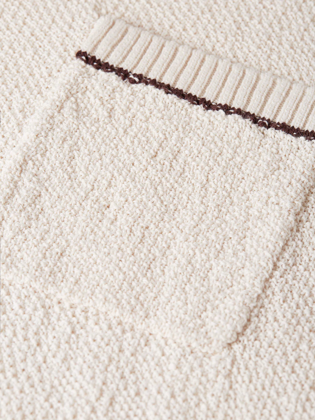 KNITTED COTTON RELAXED T-SHIRT "EGGNOG"