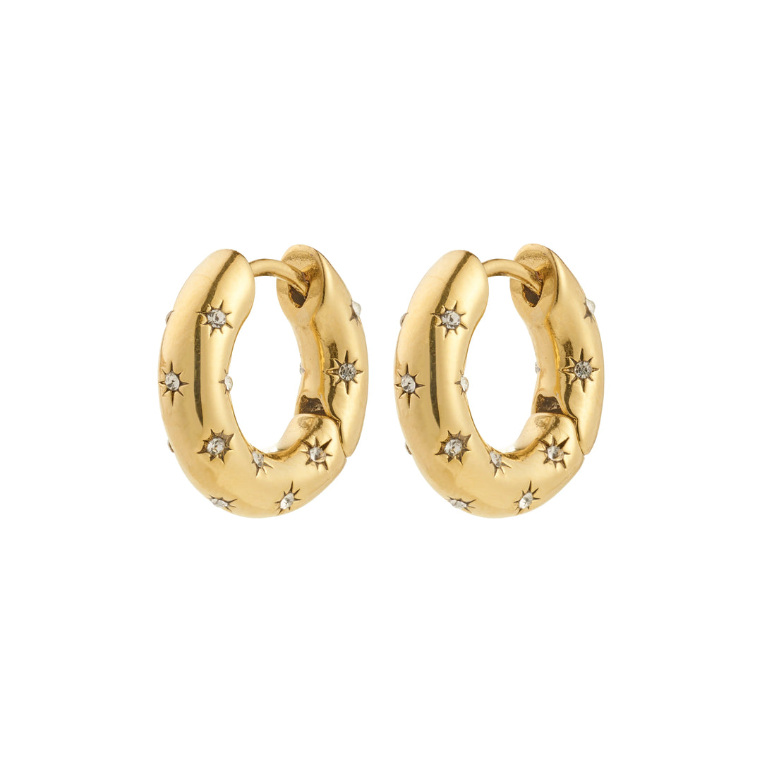 NEVAEH HOOPS "GOLD PLATED"