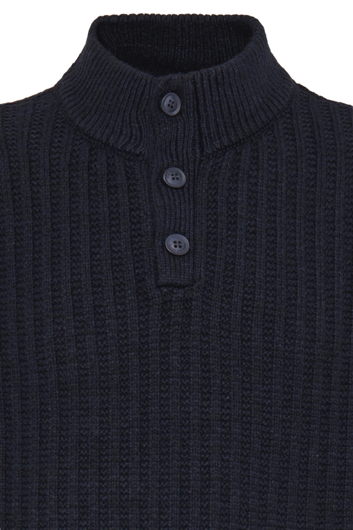 BHDEXTER BUTTON SWEATER "DARK NAVY"